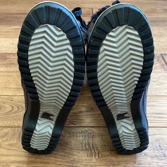 𝅺SOREL Joan of Arctic Boots Winter Snow Faux Fur Gray Houndstooth Plaid Size 7 - Picture 13 of 14